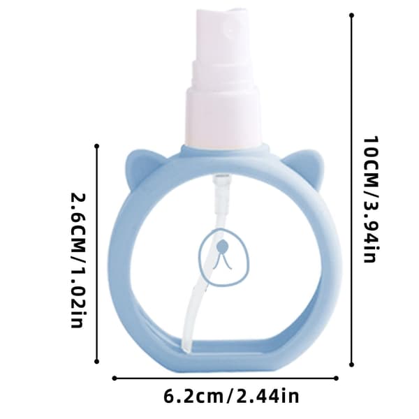 55 ml påfyllningsbar flaska, tecknad design | Finfördelande sprayflaska med lock blue