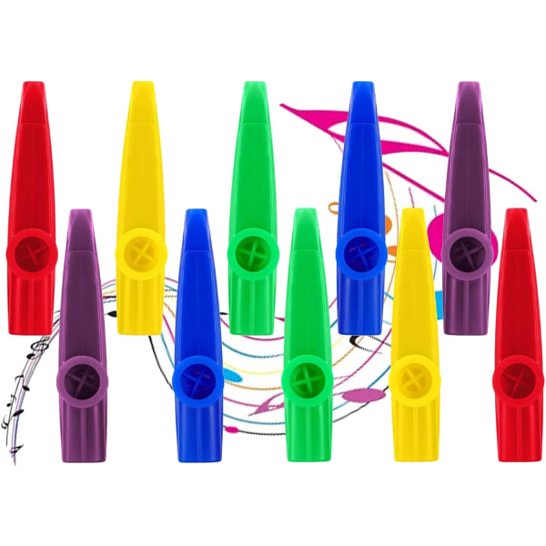 10 kazoo-instrument, visselpipor, pedagogiska leksaker, finns som