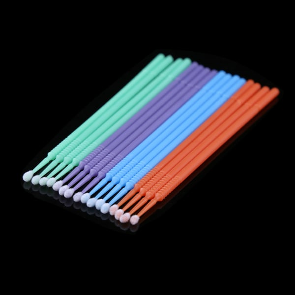 400st färgglada tandpinnar Engångsmikroborste för dentala materialapplikatorer