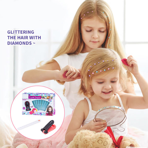 Hiusten kimalteleva lelusarja tytöille tee-se-itse -muotoilutyökalu, jossa on 8-osaisia ​​lahjoja lapsille