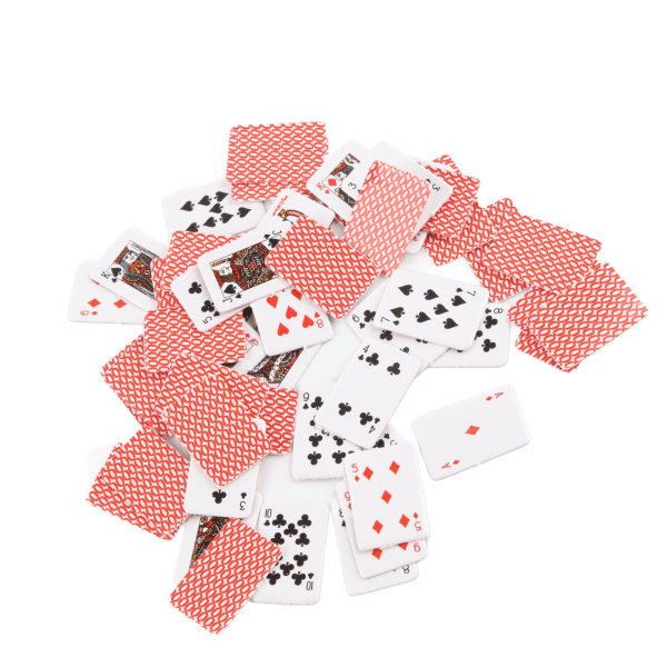 Miniature spillekort 1/12 dukkehus Simulering Mini papir spillekort spil tilbehør