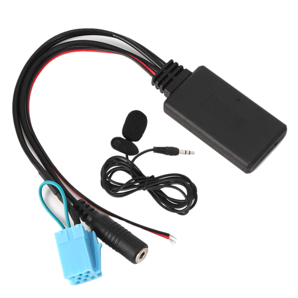 8-pins Bluetooth AUX IN-kabeladapter med mikrofon, håndfri samtale, passer for Smart Fortwo 450