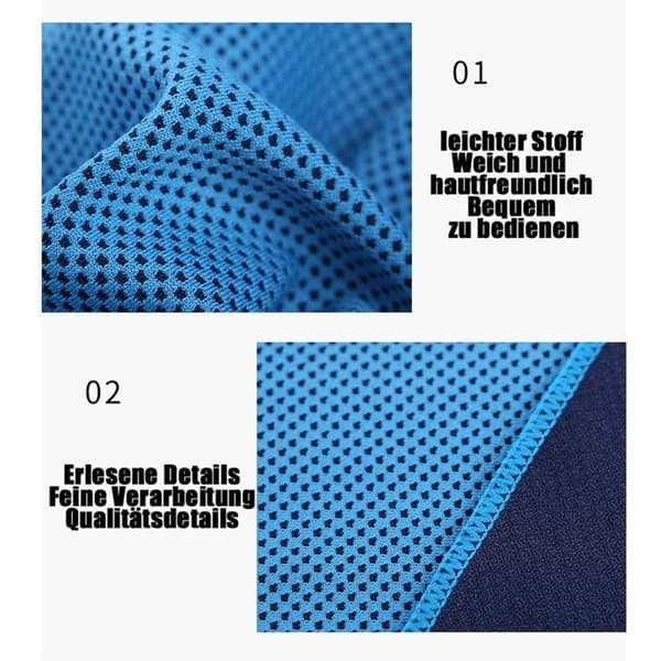 Kølehåndklæde, åndbart mesh-kølehåndklæde der absorberer sved, himmelblå 30*100 cm