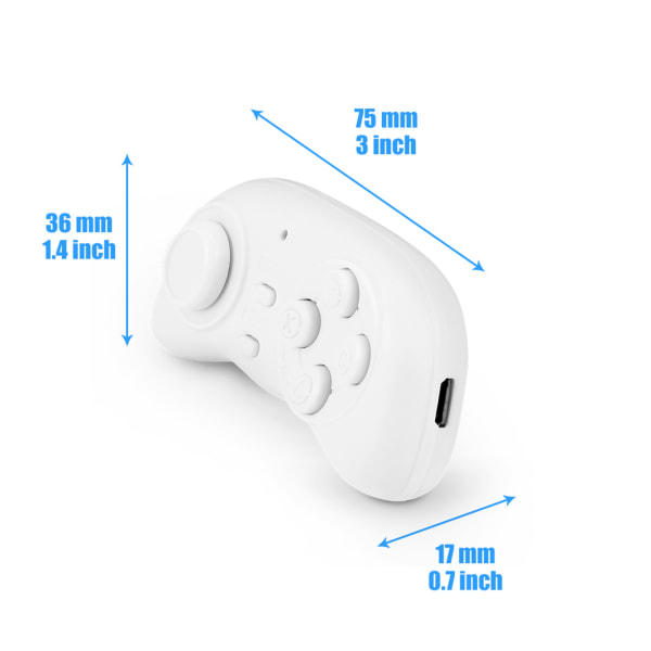 Langaton Bluetooth peliohjain mobiilipelaamiseen - Mini Joystick -ohjain