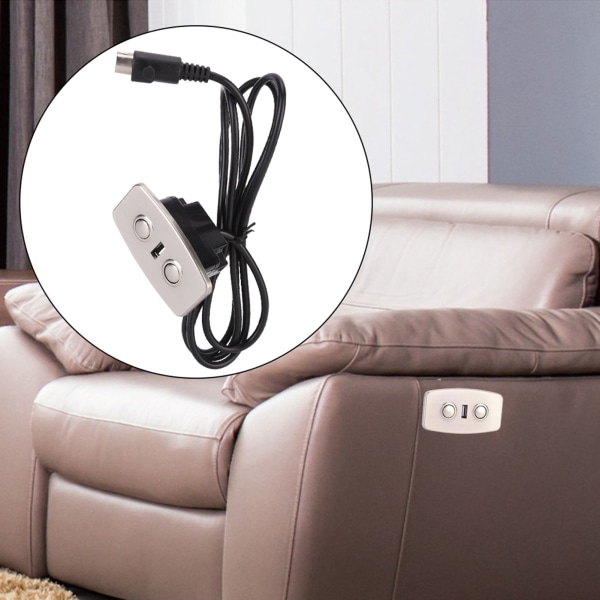 Håndkontrol Elektrisk hvilestol Stol Sofaløft 2-knaps håndkontakt med dobbelt USB