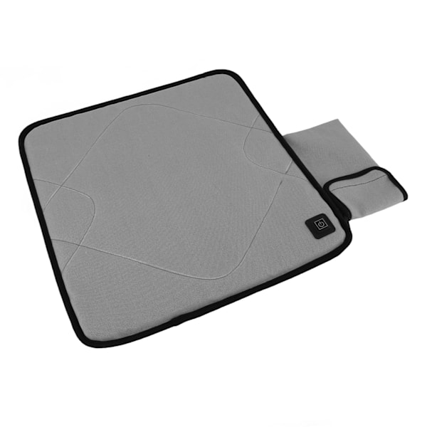 USB-uppvärmd sittdyna Justerbar Lätt Uppvärmd Stadionkudde för Camping Fiske Hemmakontor Djupgrå