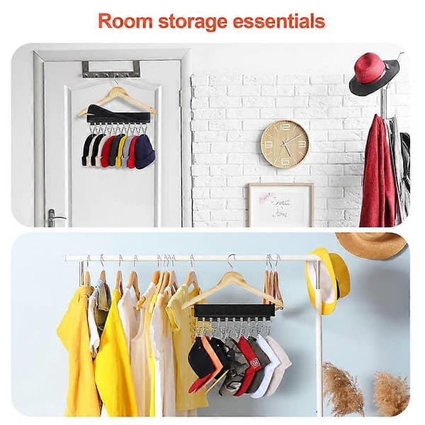 Hat Rack for Baseball Caps, Hat Organizer for Hangers, Room, Wardrobe