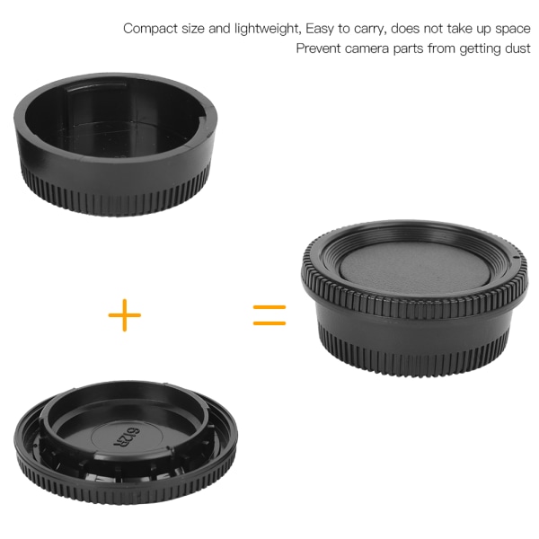 Sort Letvægts Støvtæt Ridsefast Kamera Hus Linse Dæksel Sæt til Nikon F Mount Kameraer