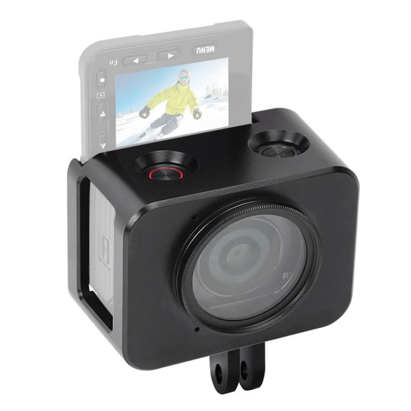 PU387B kamerabeskyttelsesbur i aluminiumslegering med UV-filter Modlysblænde Sportskameraer tilbehør til Sony RX0 II