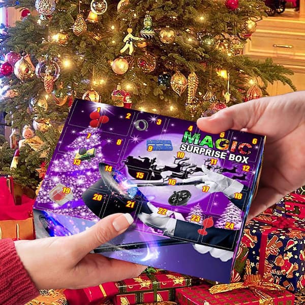 Magisk överraskningslåda julklapp - rekvisitaleksaker, rolig dekompression julöverraskning för barn
