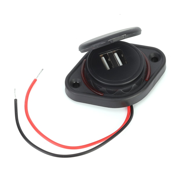 12-24V 3.1A LED Dubbel USB laddare Power Adapter Laddningspanelfäste för motorcykel bilbåt ATV UTV