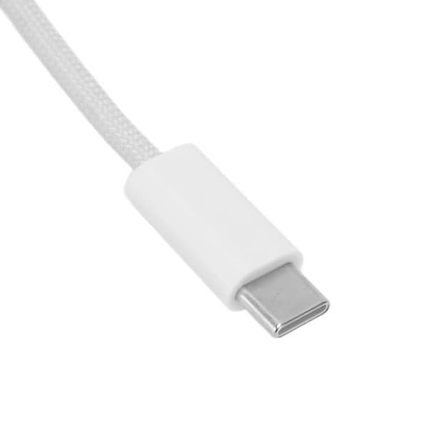 Laddkabel - OMABETA - Typ-C till MagSafe 3 - 2 m - 140W - Vit flätad nylon