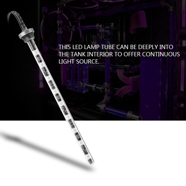17cm Sylindrisk Vannkjølingstank Lys Virus Reservoir LED Lampe
