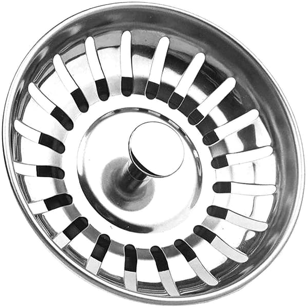 Kvalitetsgarantert kjøkkenvaskplugg sil rustfritt stål sil vaskplugg mat/hårfanger erstatning hulldiameter 78mm 1pc