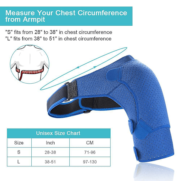 Neopren skulderstøtte til forebyggelse og genopretning af skader - Skulderstøtte til dislokeret AC-led, stabilitet og artritiske skuldre