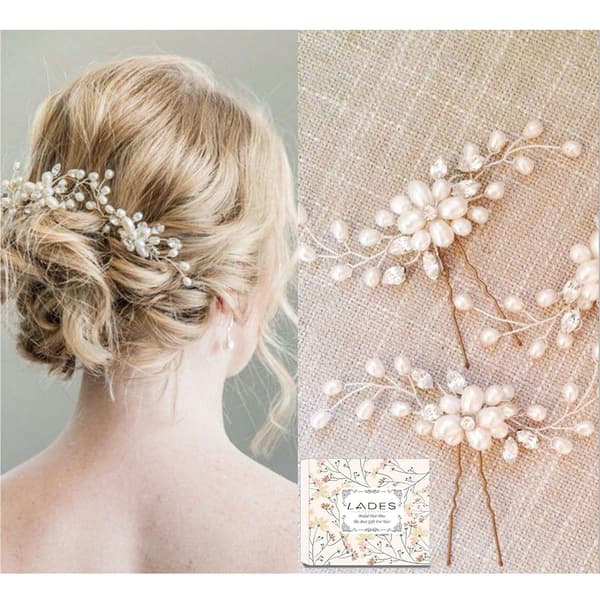 Brudehårnåle - 3 stk. Moderne Retro Elegante Dame Perle Rhinestone Hårtilbehør
