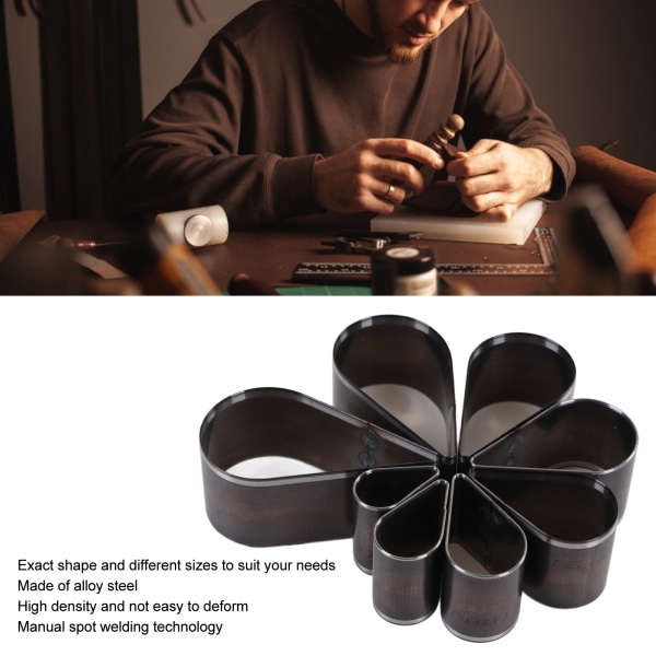 Teardrop Leather Cutting Die Set - 8st DIY Craft Tools
