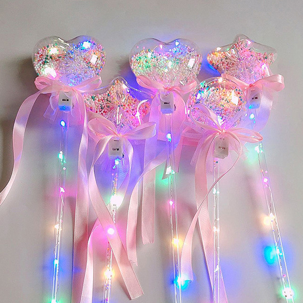 Børne LED Glow Wand Light Up LED Fairy Stick Legetøj Prinsesse Wand Glow Sticks Fødselsdagsfest favoriserer stjerneform