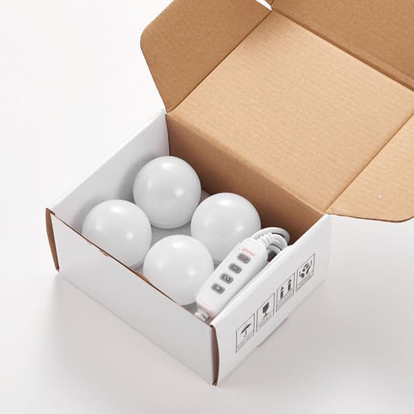 Farvede lys og 4 dæmpbare LED-lys, USB-opladningsport til 70 x 55 cm Hollywood makeup-spejl 4-pack