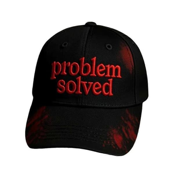 Unisex Casual Mørk Blodplet Hat, Problemfri Blodig Kasket til Halloween Kostume Black