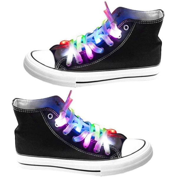 1 pari nylon , LED-kenkänauhat, valaisevat kengännauhat juhliin, valoisat kengännauhat hip-hop Clear Small Party Disco Dance -kengän nauhoille