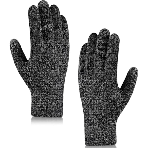 Lette fleeceforede vinterhandsker til kvinder, strikkede modehandsker med touchscreen