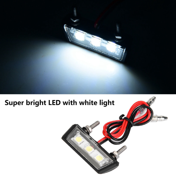 Vattentät vit LED-lampa för Universal 12V motorcykel registreringsskylt
