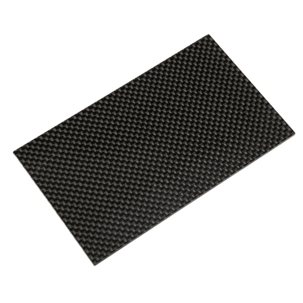 Karbonfiberplatehardhet Korrosjonsbestandighet blank overflate Karbonfiberark kypert for modell 75x125x3mm/3x4.9x0.12in