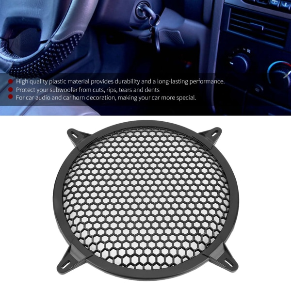 Car Audio Plast Mesh Cover Bashøjtaler Højttaler Modifikation Protect Guard 10 tommer