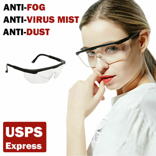 Beskyttende sikkerhedsbriller Clear Anti spyt øjenbeskyttelse Googles til kemikalie- og arbejdspladssikkerhedsbriller