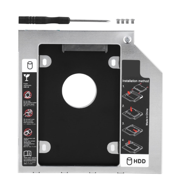 SATA3.0 HDD Caddy 9,5 mm/12,7 mm universal annen aluminiumslegering datamaskintilbehør for bærbar PC9,5 mm