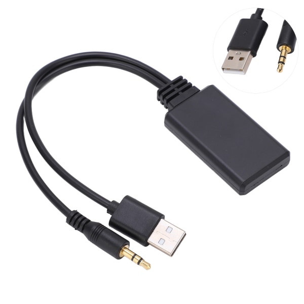 3,5 mm trådløs Bluetooth-modtager til bil, musikafspiller, AUX USB-adapter, universal til bilradio stereoanlæg