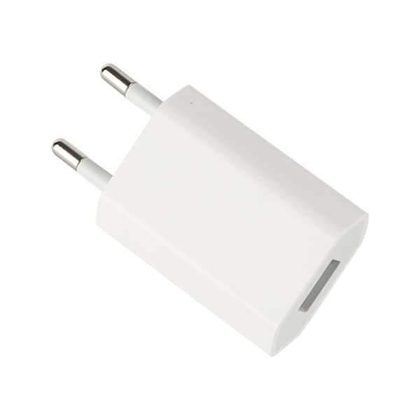 3-pak oplader kompatibel med iPhone / Samsung 5V / 1A og andre Hvid