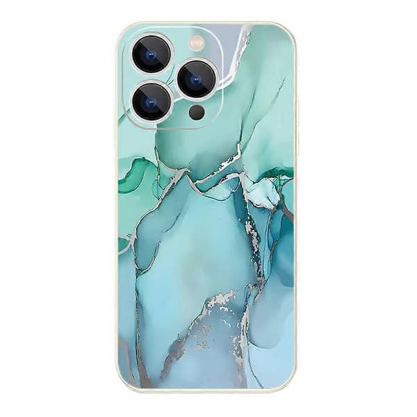 Mønstret marmordeksel til iPhone 17/16/15 Pro Max, 14/13/12/11 Støtsikkert mykt TPU-bakdeksel til Apple iPhone 17 Pro For Apple iPhone 17 Pro A503 Gradient Blue Marble