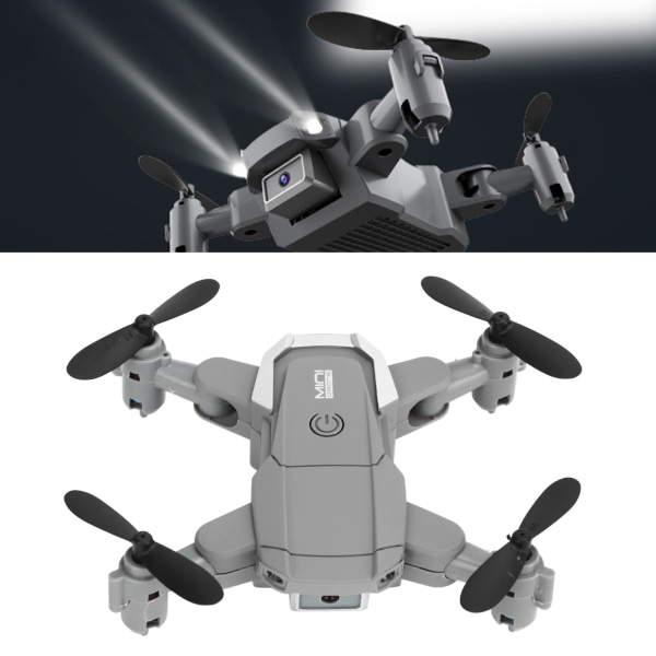 Sort Mini Drone med 4K-kamera - Sammenfoldelig, Højdehold, APP-kontrol, WiFi-visning, Gravity Sensing - RC Quadcopter med bæretaske