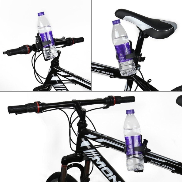 Skrueløs sykkelflaskeholder, universell sykkelkoppholder, 360 graders roterende sykkel vannflaskeholder, vannflaskeholder for sykkelvogn, 1 pakke