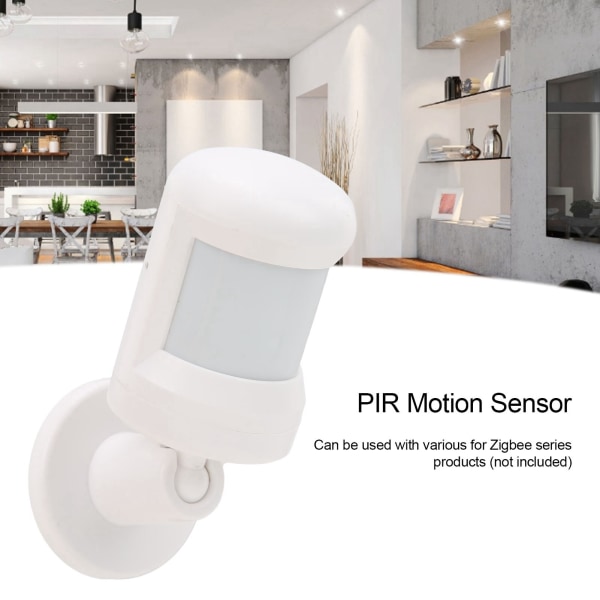 Smart ZigBee3.0 Infrarød Bevægelsessensor med 150° Detektion og 360° Roterende Base