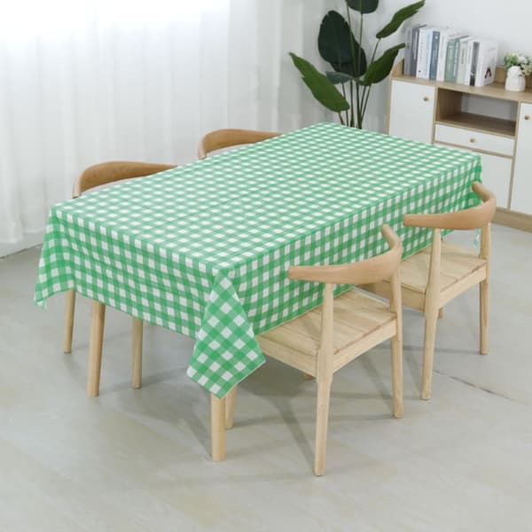 Rektangulær voksdug peva dug engangsbrugsdug 137x274cm ternet grøn green