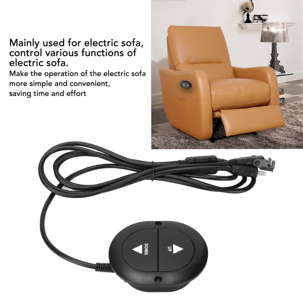Elektrisk hvilestol massasjestol kontrollbryter med 2 knapper - 1 stk