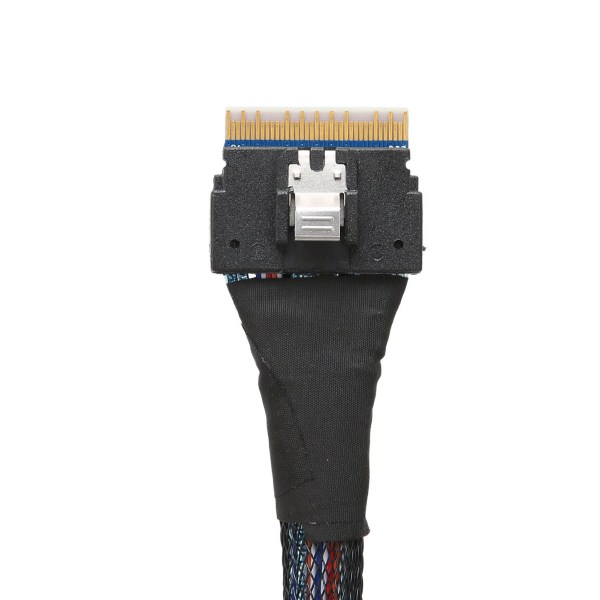Slim SAS SFF‑8654 8i till SFF‑8654 8i 24Gbps SAS4.0 30AWG Adapterkabel - 0.8m