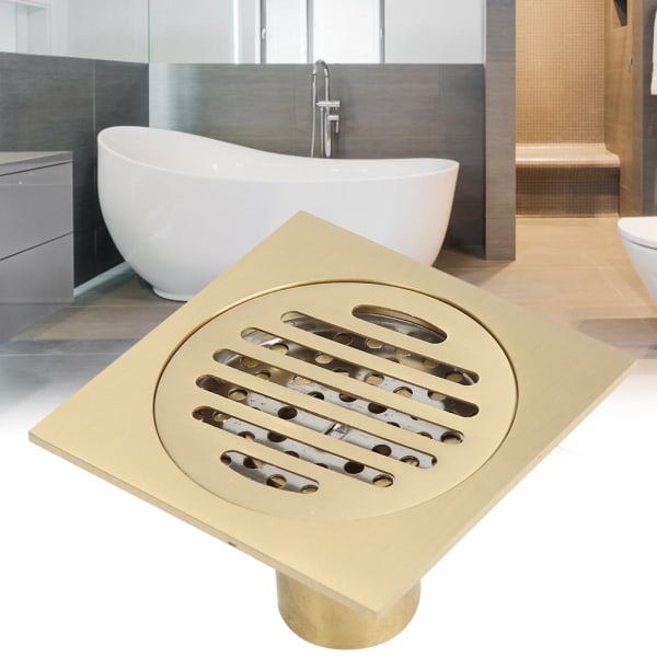 Neliön muotoinen kertakäyttöinen lattiaviemäröinti hajua estävä tukkeutumista estävä suihkukaivo kotikylpyhuoneeseen