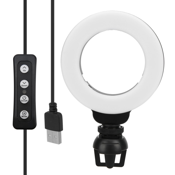 4-tums LED-dimbar ringljus Selfie Fill Light med klämma för Live Video för bärbar surfplatta