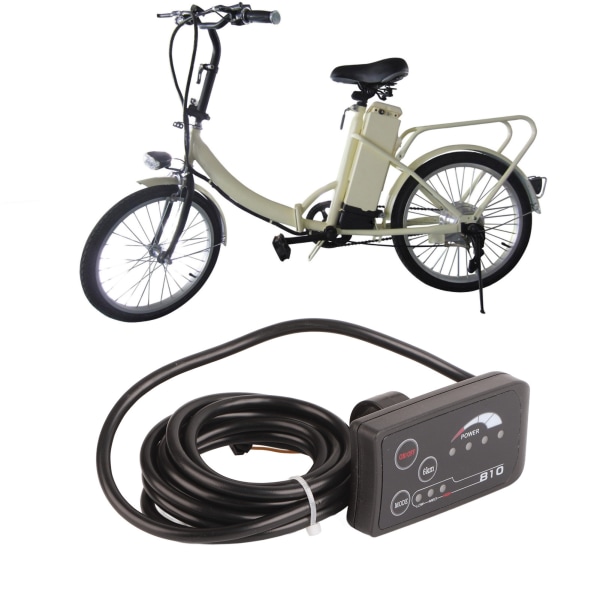 810 LED-skjerm elektrisk sykkelkontrollpanel med 5-leder kabel