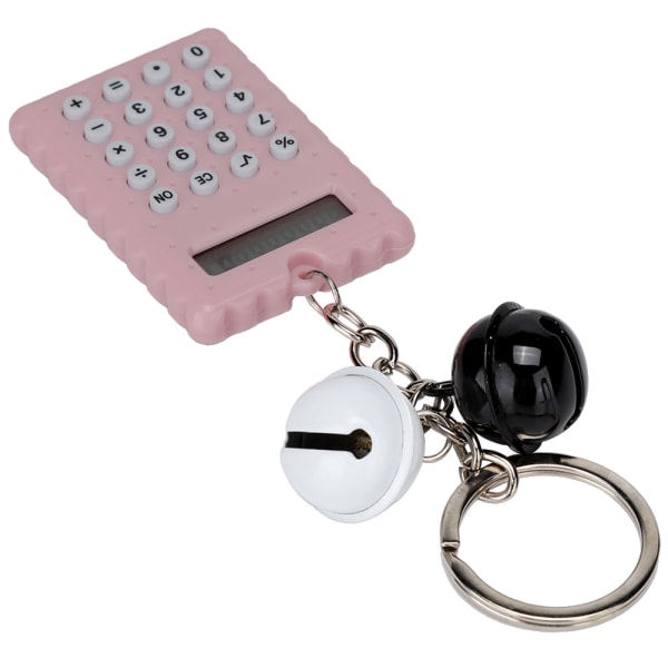 Sød Bell Cookie Style 8-cifret elektronisk bærbar lommeregner nøglering Candy Color (lilla)