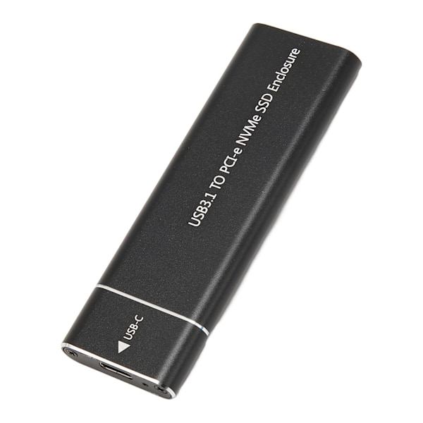 M.2 NVMe SSD-hölje 10 Gbps 2 TB USB 3.1 Typ C UASP-protokoll Typ C SSD-hölje för 2230 2242 2260 2280 SSD Svart Typ C till C-kabel