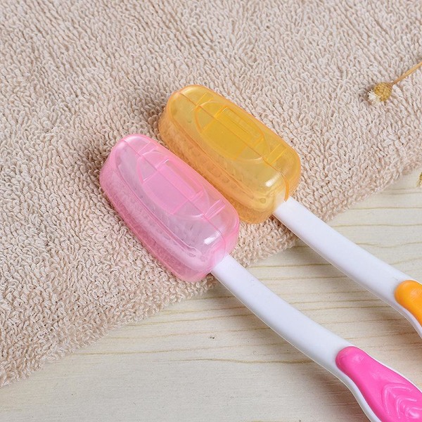 5 stykkers tandbørsteetui (tilfældig farve), bærbart tandbørstehus, beskyttende tandbørstehovedetui til rejser, familie