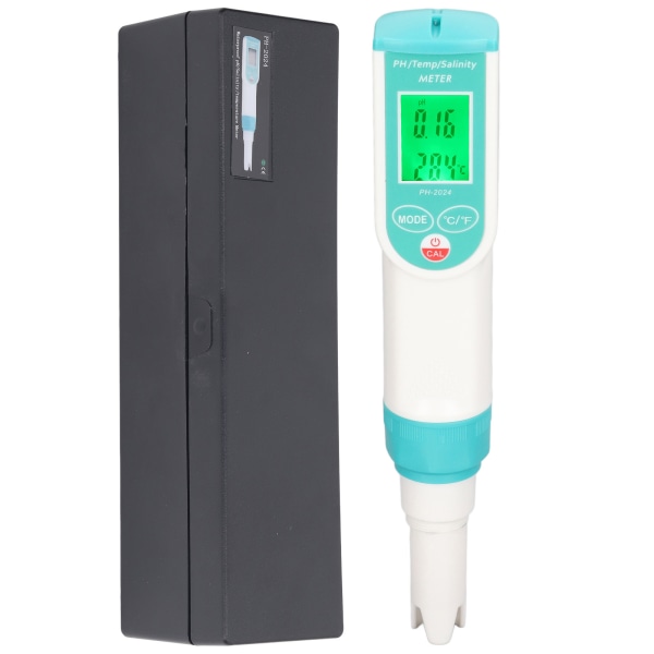 PH-suolapitoisuuden lämpötilan testaaja, korkea tarkkuus, IP65-vedenkestävä, kannettava digitaalinen vedenlaadun mittari kotiin ja hotelliin