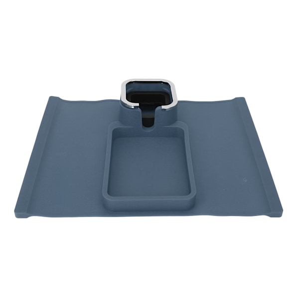 Sofakopholder Bakke Ergonomisk Multifunktion Silikon Sofa Arm Kopholder med Skridsikker Base Sofa Armlæn Bakke til Kontor Blå