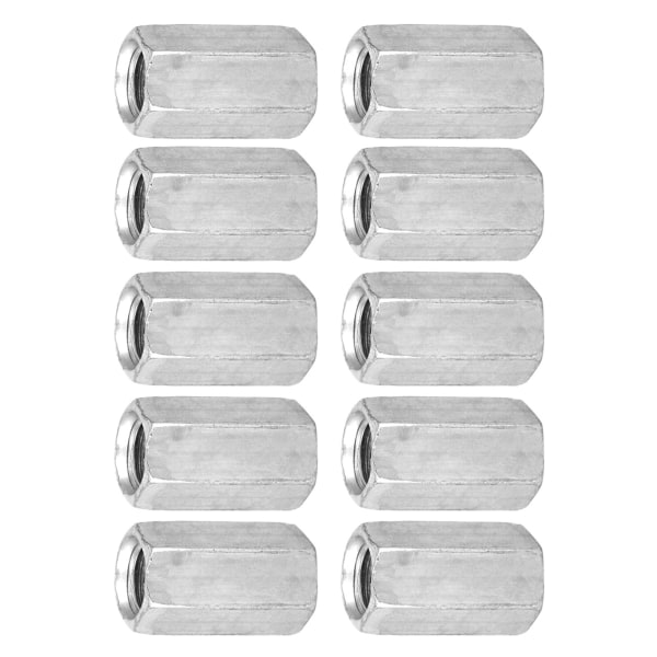 10 stk. M8 Lang Stangmøtrik Hex Hexagonal Bøsning Møtrik Afstandsstykke Gevind Fastgørelseselementer (M8*20)