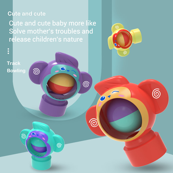 Barn och spädbarns pedagogiska spår rullande boll glidande boll torn baby vänd vikbar leksak